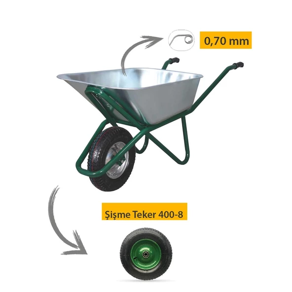 Kanat Pro Galvanizli Demonte El Arabası 0.70 mm Sac - 2