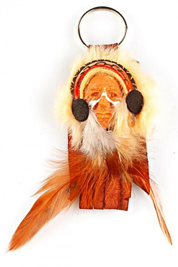 Kızılderili Maske Büyük Şef Anahtarlık No.2 - 2