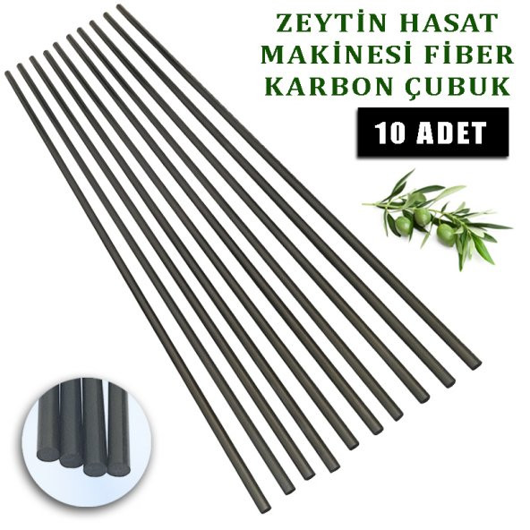 SAK 934 Zeytin Hasat Makinası Karbon fiber çubuk 5 mm. 10 adet