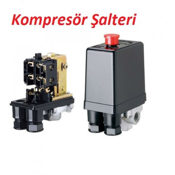 Kompresör ŞOtomatigi 3 yollu 220 V (Ayarlı Basınç Şalteri)