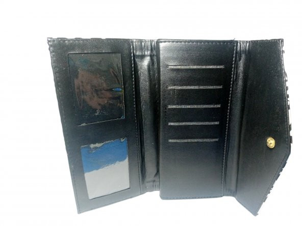 Girist Hitit Çiçek Desenli Bayan Cüzdan Büyük Boy - 3