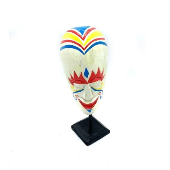 Stantlı Beyaz Mask Totem El Yapımı 30 cm ürün görseli