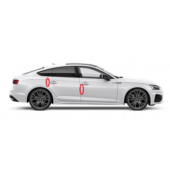 Audi S Line A1 A2 A3 Kapı Kenarı Koruma Metalize Damla Desen 3M Band - 7