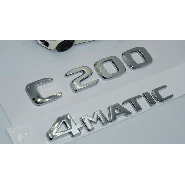 DK Tuning Benz C200 4Matic Bagaj Krom ABS 3M 3D Yazı Logo - 3