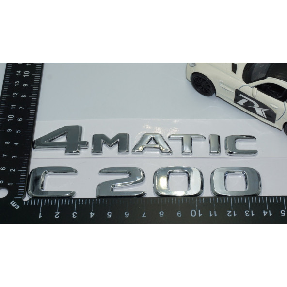 DK Tuning Benz C200 4Matic Bagaj Krom ABS 3M 3D Yazı Logo - 4