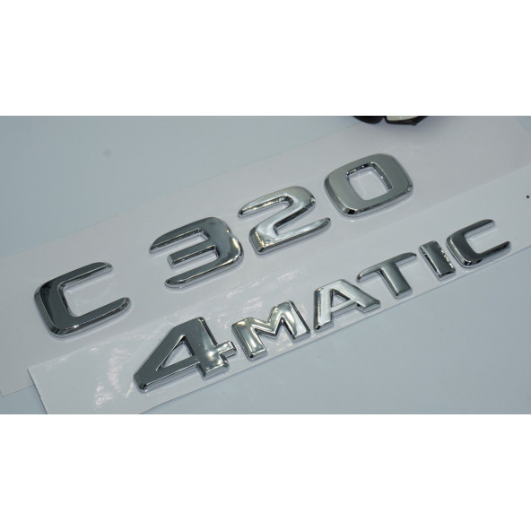 DK Tuning Benz C320 4Matic Bagaj Krom ABS 3M 3D Yazı Logo - Resim 3