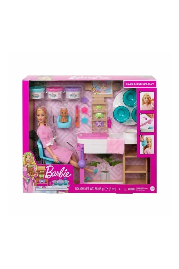 Barbie Wellness Yüz Bakımı Yapıyor Oyun Seti