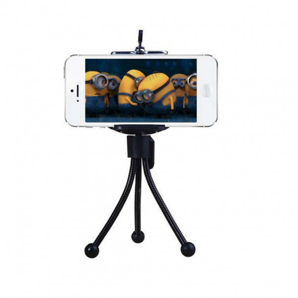 Cep Telefonları İçin Mini Esnek Masa Tripodu ve Telefon Tutucu - 3