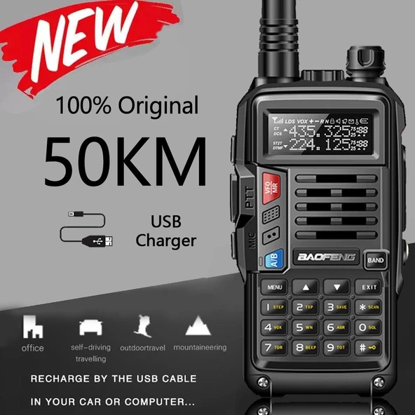 Valkyrie Baofeng UVS9 Plus 8W 2800mAh FM UHF/VHF El Telsiz - 7