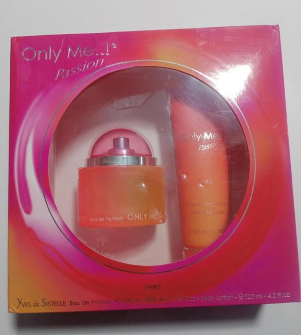 ONLY ME  PASSİON  KADIN PARFÜM SET PARFÜM 100 ML+ BODY LOTİON 125ML