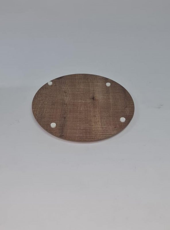 Tekerleksiz Kaplamalı Ahşap Saksı Altlığı Damacana Tüp Saksı Sehpası 30cm - 2