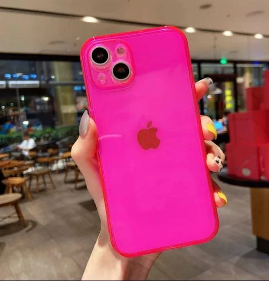 İphone Renkli Şeffaf Silikon 2.0mm Kamera Korumalı Telefon Kılıfı - 7