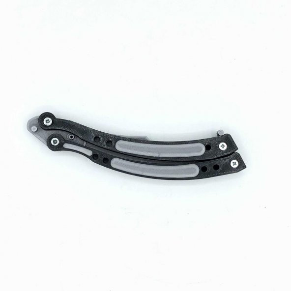 CS Go Plastik Kelebek Bıçak Sallama Stres Atma Gümüş Gri Açık Gri - 2