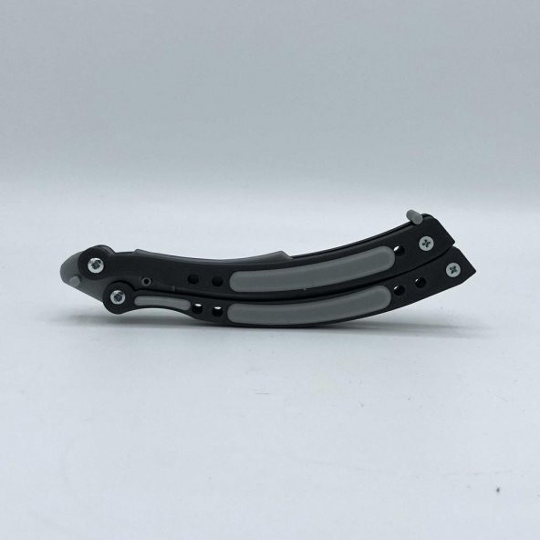 CS Go Plastik Kelebek Bıçak Sallama Stres Atma Gümüş Gri Açık Gri - 6