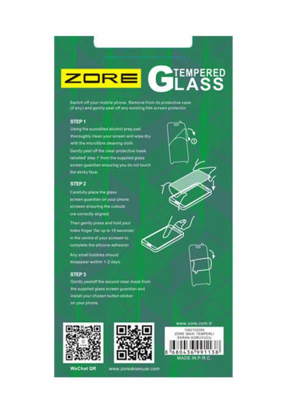 Asus Zenfone Max ZC550KL Maxi Glass Cam Ekran Koruyucu