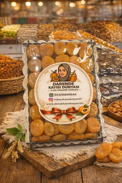 Darende Kayısı Dünyası Hediyelik İslimli Kayısı Paketi 1 Kg – Doğal Malatya Kayısısı