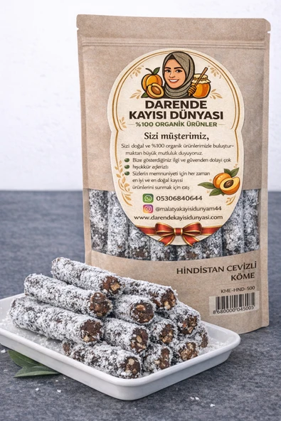 Darende Kayısı Dünyası Hindistan Cevizi Kaplı Köme – Geleneksel Lezzet (1 Kg)