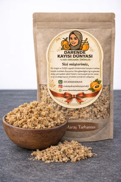 Darende Kayısı Dünyası Maraş Kırık Tarhanası Çorbalık Doğal Katkısız Ev Yapımı Geleneksel Yöresel Tarhana (1 Kg)