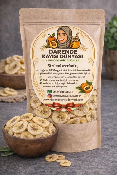 Darende Kayısı Dünyası Fırında Kurutulmuş Muz Kurusu (500 GR) – Doğal, Katkısız