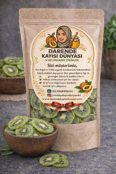Darende Kayısı Dünyası Fırında Kurutulmuş Kivi Kurusu (500 GR) – Doğal, Katkısız