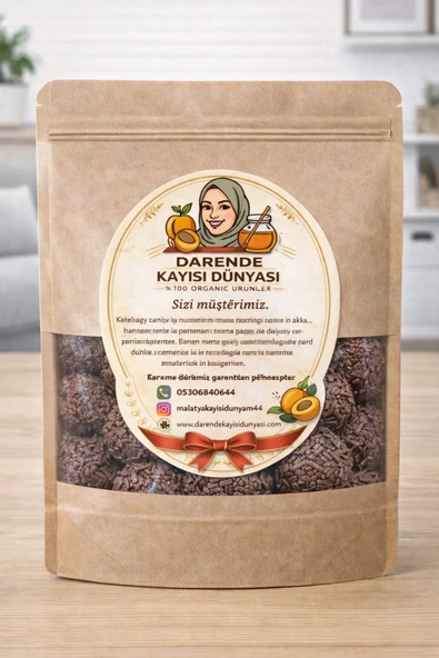 Darende Kayısı Dünyası Çikolata Kaplı Truf Topları (1 Kg)