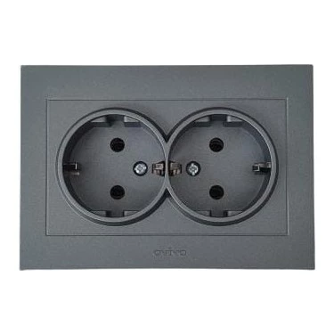 FÜME GRANO İKİLİ TOPRAKLI PRİZ ürün görseli