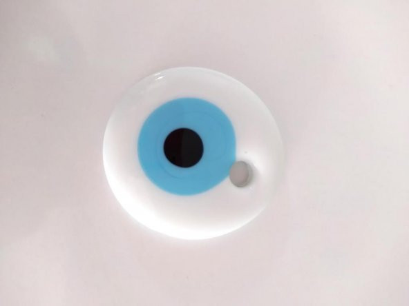 Nazar Boncuğu 1 Adet 5 CM Beyaz Delikli Dekoratif Ağaç Bahçe Ev Süsleme - 2