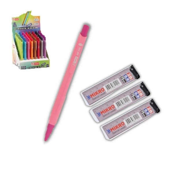 0.9 mm Uçlu Kalem ve 0,9 mm Ucu 3 Adet Mikro Mp-330 Versatil Kalem Seti 1 Paket - 6