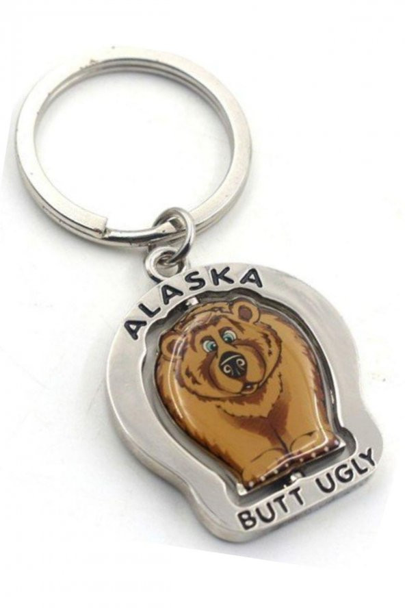 Alaska İki Yüzlü Ayı Metal Anahtarlık - 4