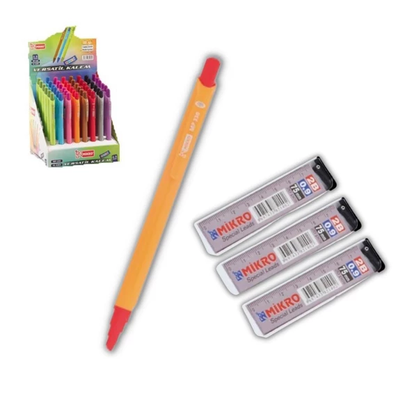 0.9 mm Uçlu Kalem ve 0,9 mm Ucu 3 Adet Mikro Mp-330 Versatil Kalem Seti 1 Paket - 7