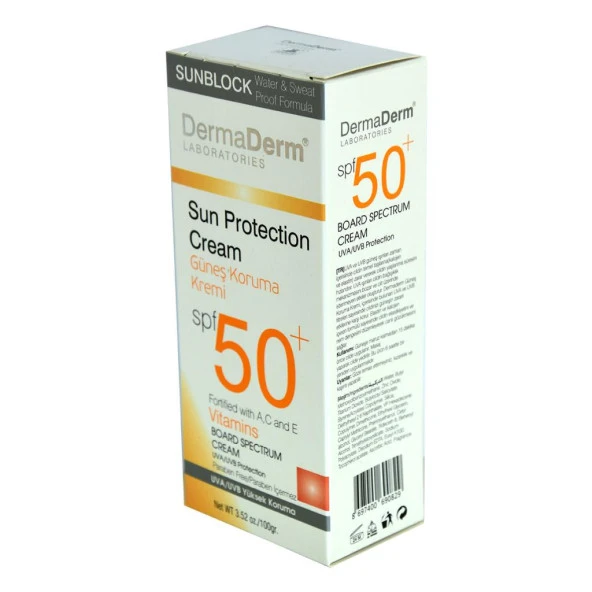 Dermaderm Güneş Koruma Kremi Spf 50+ Faktör Doğal Parabensiz 100Gr