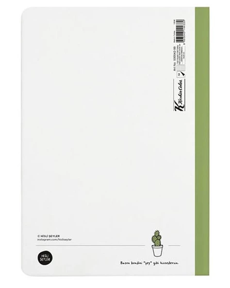 Hisli Şeyler 14x20 Çizgili Defter Beni Seven de Dikenime Katlansın - 2