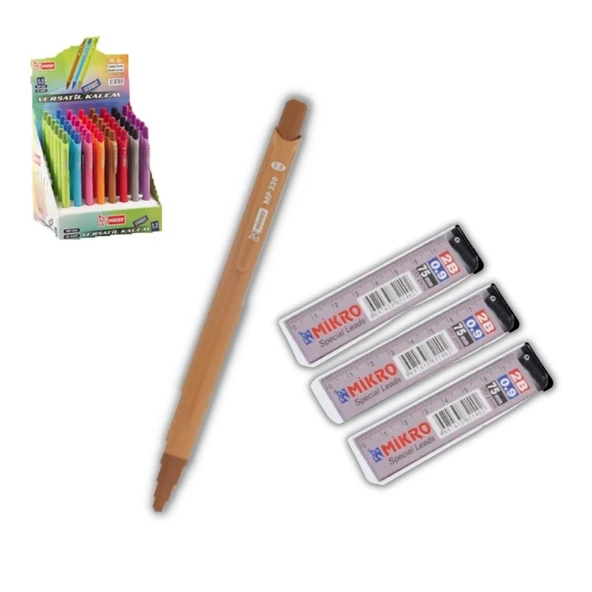 0.9 mm Uçlu Kalem ve 0,9 mm Ucu 3 Adet Mikro Mp-330 Versatil Kalem Seti 1 Paket - 2