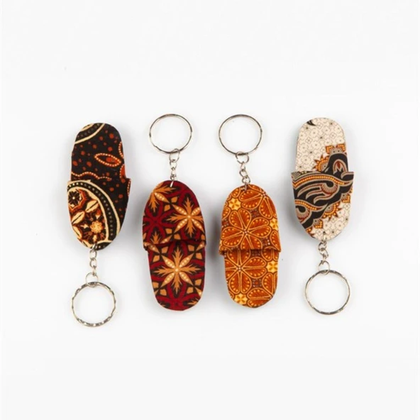 Otantik Motifli Terlik Anahtarlık