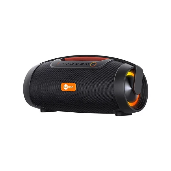 Lecoo Ds151 80w Kablosuz Bluetooth 5.0 Rgb Ipx5 Su Geçirmez Tws Boombox Stereo Taşınabilir Hoparlör Siyah