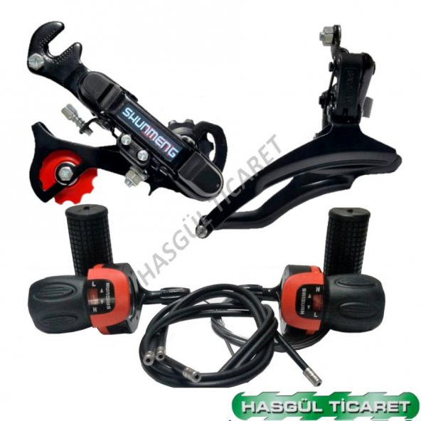 Hsgl Bisiklet Vites Kolu Siyah Ön Attırıcı Arka Attırıcı Set Bisiklet Yedek Parça Aksesuar