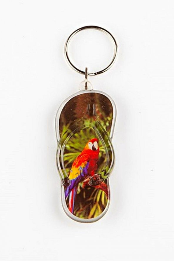 Sandalet Terlik Anahtarlık Papağan Temalı