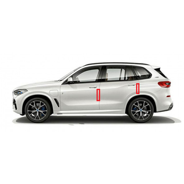 Bmw X1 X2 X3 M Performance Logo Kapı Kenarı Koruma Metalize Damla Desen 3M Band - 4