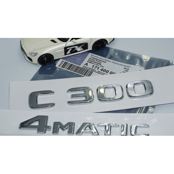 DK Tuning Benz C300 4Matic Bagaj Krom ABS 3M 3D Yazı Logo - 5