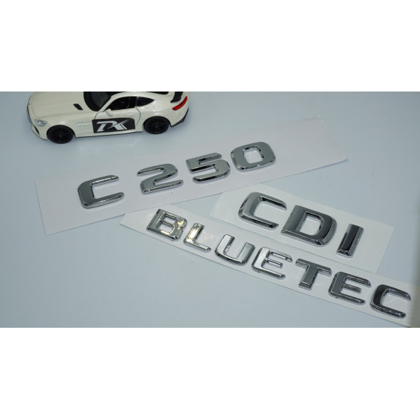 DK Tuning Benz C250 CDi Bluetec Bagaj Krom ABS 3M 3D Yazı Logo - 2