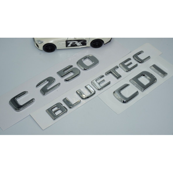 DK Tuning Benz C250 CDi Bluetec Bagaj Krom ABS 3M 3D Yazı Logo - 3