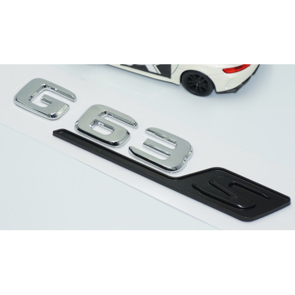 DK Tuning G63S Bagaj Siyah Krom ABS 3M 3D Yazı Logo Benz İle Uyumlu - 3
