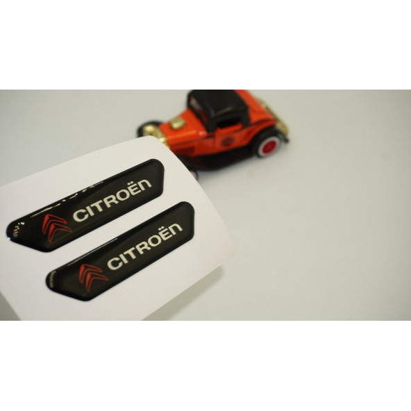 Citroen Logo C Elysee Çamurluk Yanı Ve Ayna Metalize Damla Desen 3M Logo Arma