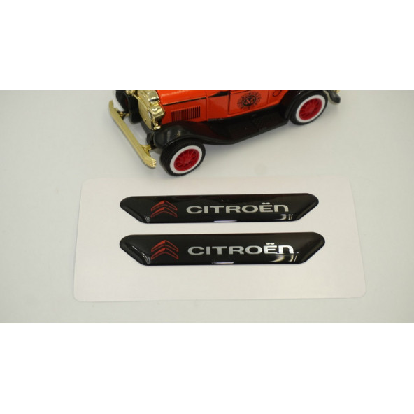 Citroen Logo Saxo Xsara Çamurluk Yanı Ve Ayna Metalize Damla Desen 3M Logo Arma - Resim 3