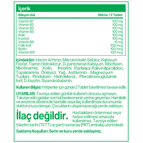 MULTİMED B Vitamin Komplex 120 Tablet - 2