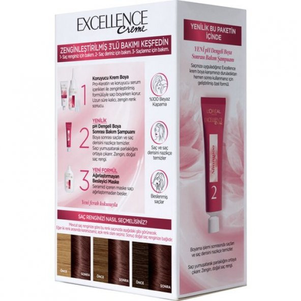 Loréal Paris Excellence Creme Saç Boyası 4.15 Büyüleyici Kahve - 3