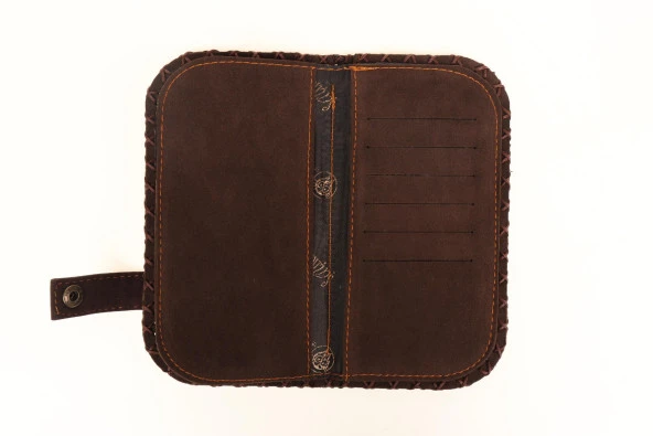 BB HARDAL KAHVE KEDİ TİLKİ ÖRGÜ TASARIM CÜZDAN - 2