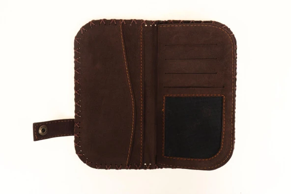 BB HARDAL KAHVE KEDİ TİLKİ ÖRGÜ TASARIM CÜZDAN - 3