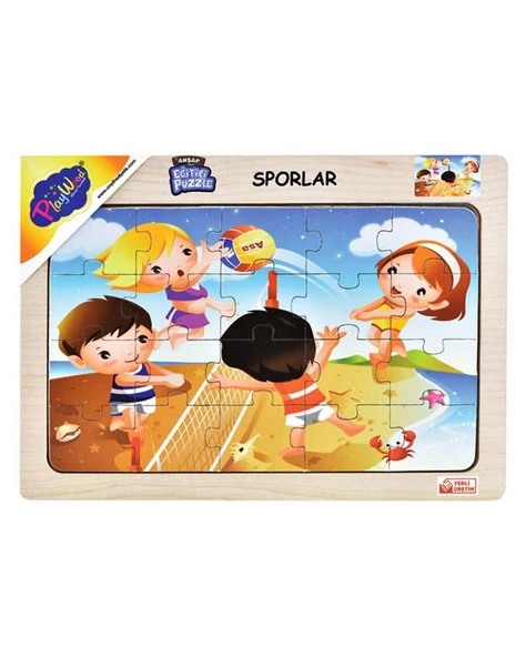 Playwood Ahşap Eğitici Puzzle Sporlar Voleybol ONY88 ürün görseli