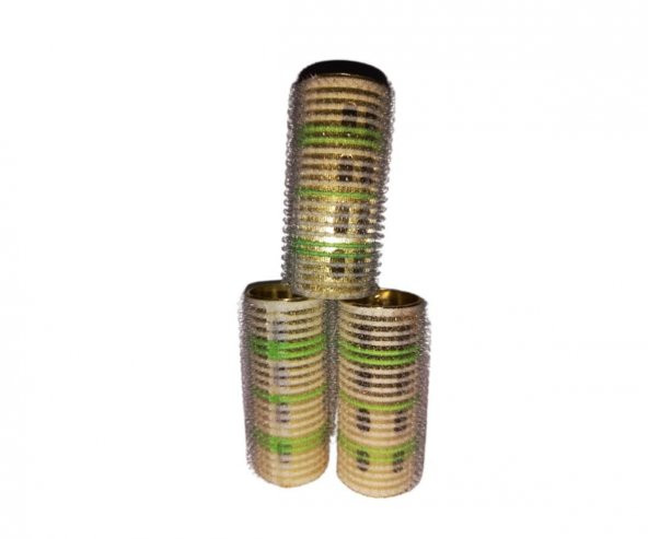 Esterella Yapışkan 8246 Küçük Boy Metal Gövdeli 6 lı Bigudi ( 2.5x6 cm) Sarı - 1